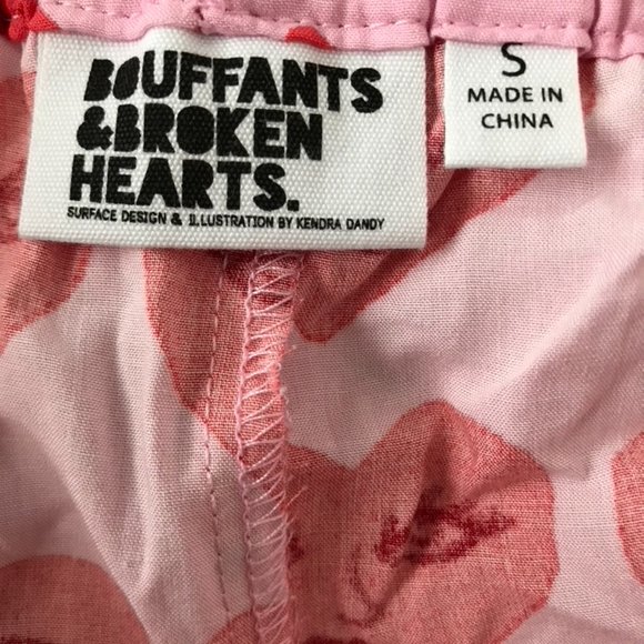 Bouffants & Broken Hearts Notch Collar Printed Pajama Set -Hearts (Sz S) a569434 - Picture 7 of 7